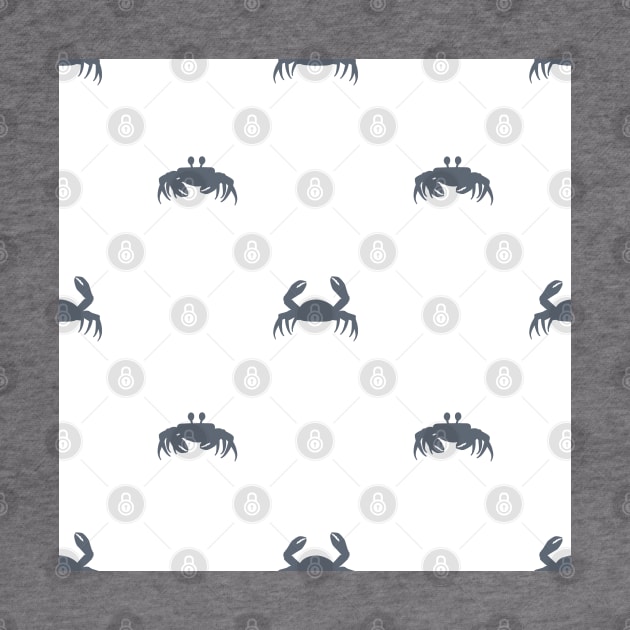 Silhouette seamless pattern of crabs by essskina